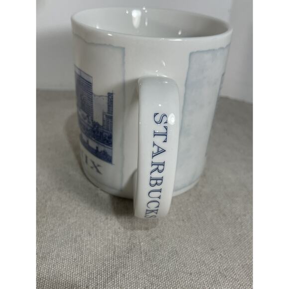 Starbucks Blue Print City Mug Set Of 4 Dallas,Phoenix,Denver,Los Angeles 18fl Oz - Picture 12 of 14